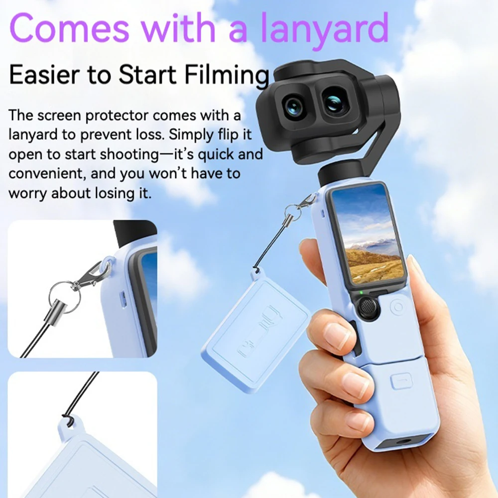 Etui silikonowe ochronne na DJI Osmo Pocket 4P, osłona ekranu i obiektywu, ochraniacz na Pocket 4 Pro, akcesoria zapobiegające zarysowaniom. — zdjęcie produktu 4