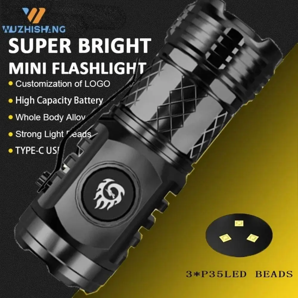 Mini Flashlight Thumb Flashlight Handheld Flashlight Led Flashlight Small Flashlight Super Strong Illumination Flashlight