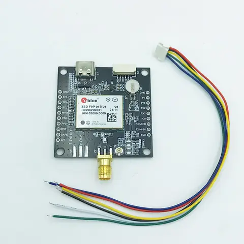 ZED-F9P-01B zed f9p rtk gps 모듈, 고정밀 센티미터 레벨 차동 포지셔닝 RTK 모듈, GNSS 카드, 1PCs/로트