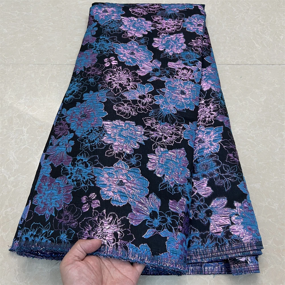 2024 New African French Floral Fabric Jacquard Lace Brocade Lace Fabric Brocade Lace Fabric For For Wedding Party Sewing YXZ137