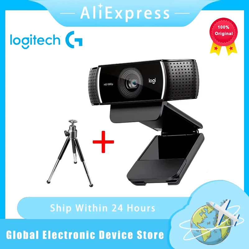 

Logitech C922 Pro Original Stream Webcam 1080P Camera for HD Video Streaming & Recording 720P at 60Fps with Tripod Included