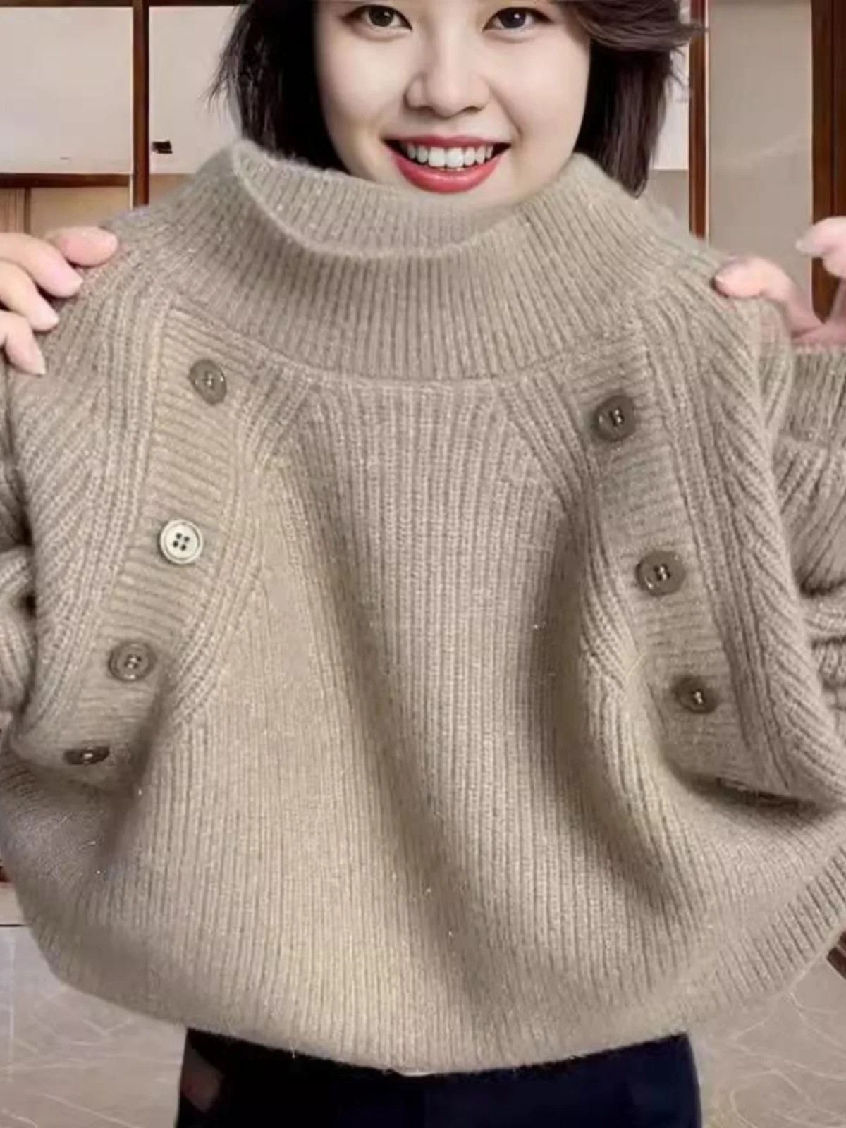 Thiened Warm Base irt Damen runder Ne-Pullover Strickpullover Long Sve Herbst Winter New Sle Inner Wear Vielseitig