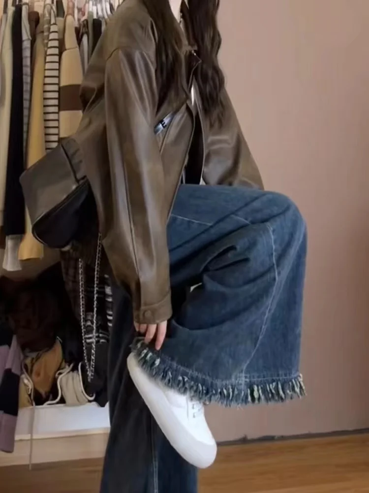 Pantalon à jambes larges pour femme, séchage rapide, coupe cintrée, urbain, Dopamine, cordon de serrage, ceintures, coureurs, fluide, épissé, rétro, été