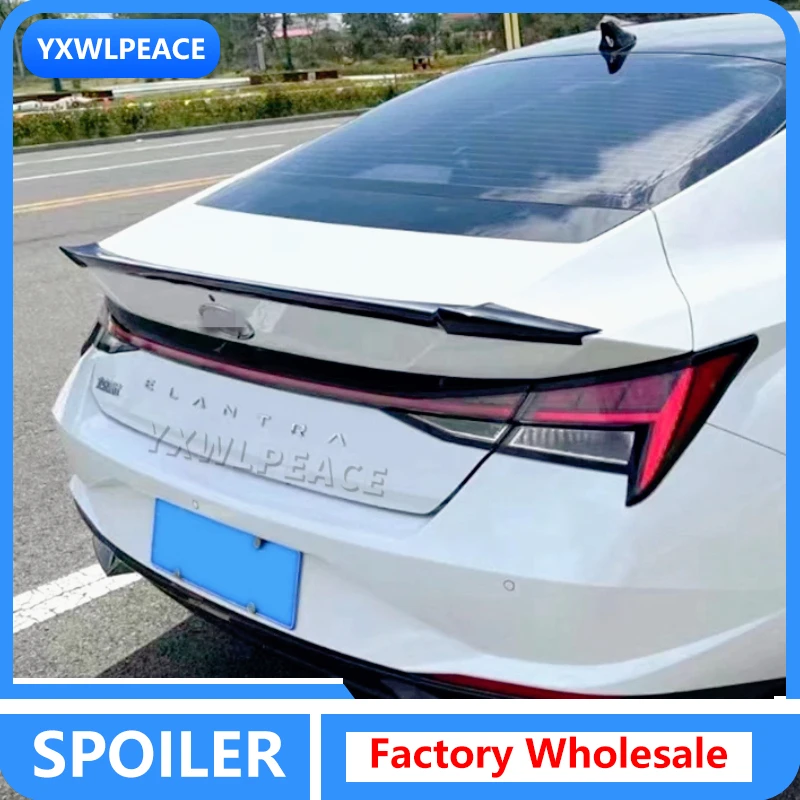 

For Hyundai Elantra Avante CN7 Car Spoiler Tail Wing Decoration 2020 2021 High Quality ABS Material Trunk Lip Spoiler Auto Parts