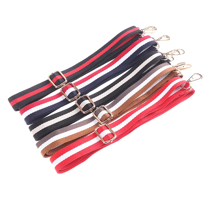 Striped Bag Handle Bag Strap For Women Removable DIY Shoulder Handbag Accessories Cross Body Messenger Nylon Bag Straps