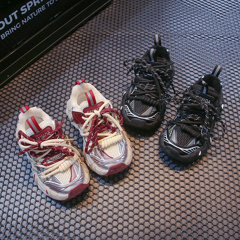 

Kids Casual Shoes Korean Style Versatile Children Sports Shoes with Warm Fur 2025 Winter New Boys Girls Fashion Shoes Hook&loop