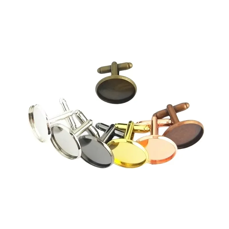 

BoYuTe (20 шт./лот) подходит для 12-14-16-18-20 мм кабошон, французские запонки, пустая основа подноса, аксессуары для мужской одежды своими руками