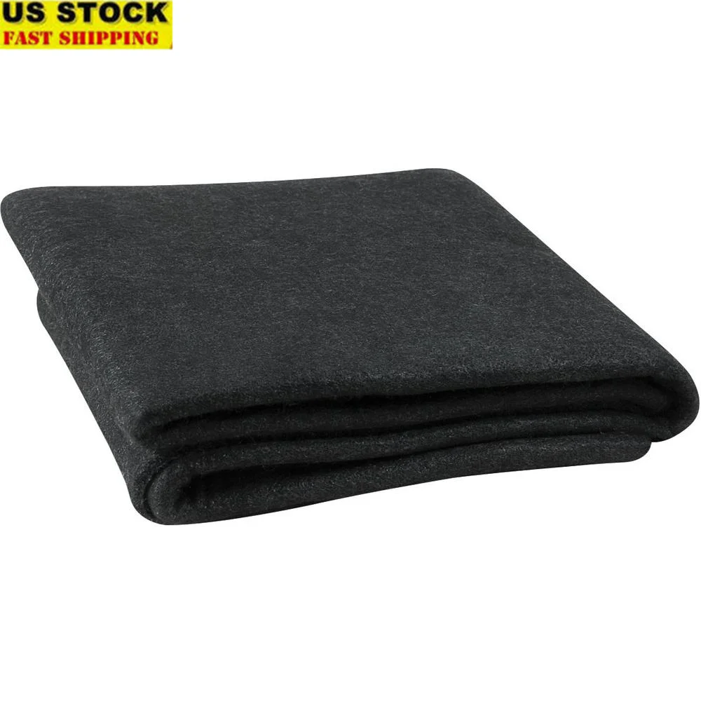 High Heat Resistance 16 oz Carbonized Fiber Welding Blanket 4' x 6' Black Velvet Shield Sparks Protection 1800oF Temperature