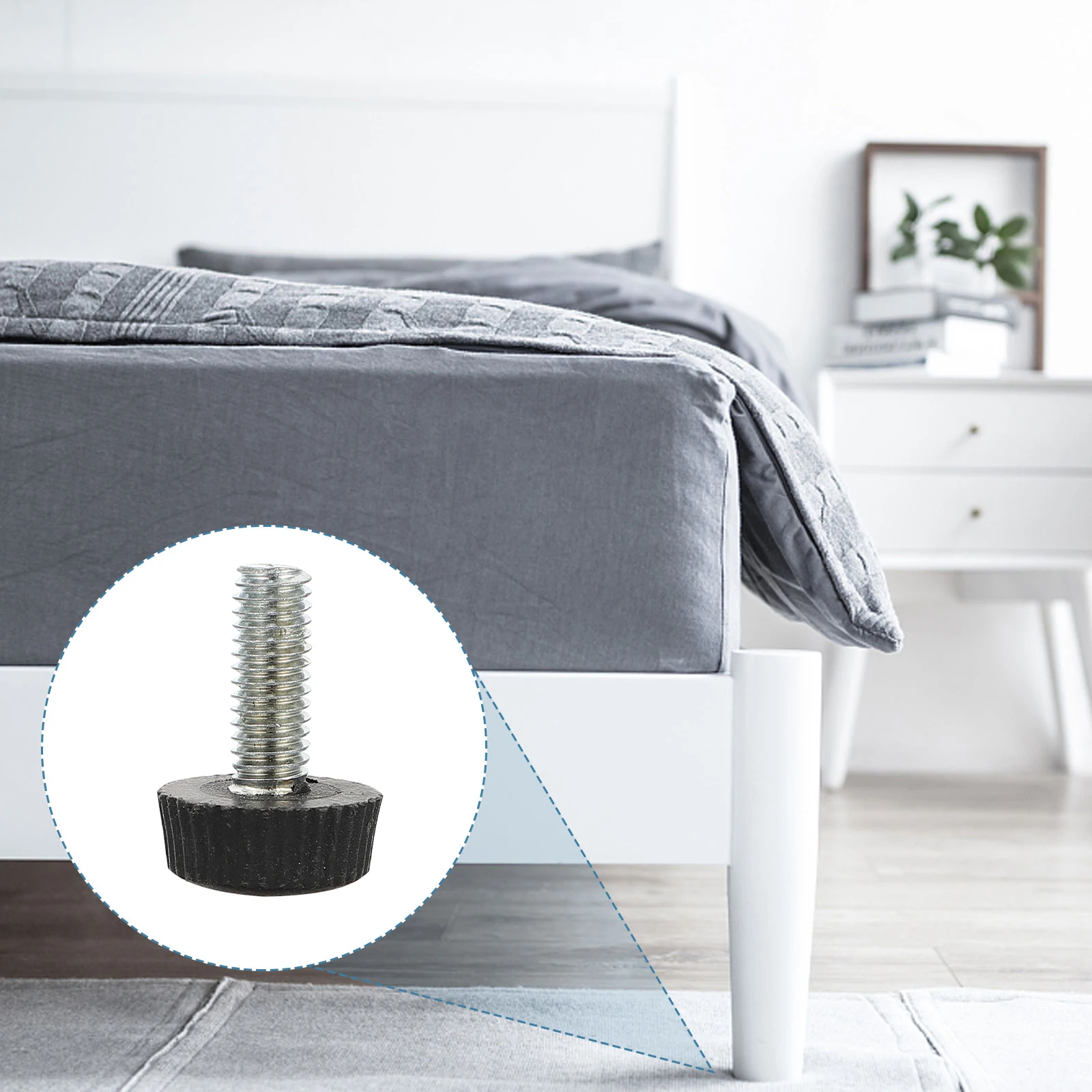 

30Pcs Adjustable Threaded Furniture Levelers Screw in Furniture Feet for Chairs Tables Desk Accessories Table Leveling Foot