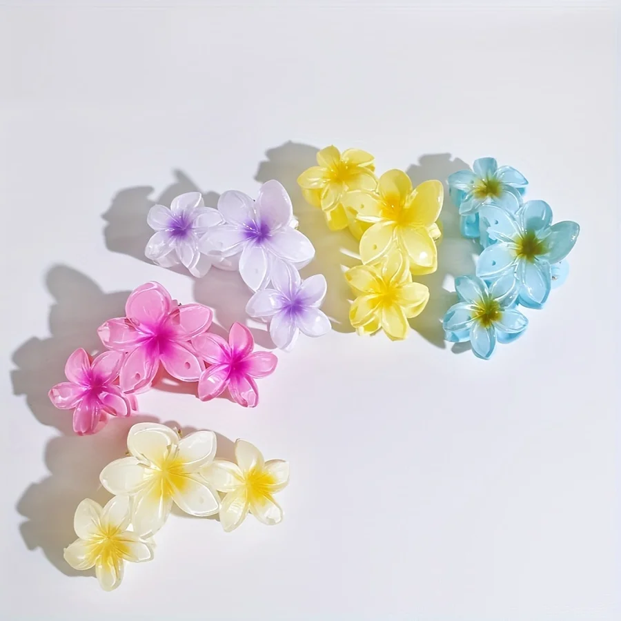 مجموعة واحدة من مشبك شعر على شكل زهرة متباينة الألوان للسيدات يوميًا بمشاهد مختلفة تستخدم شعرًا كثيفًا وشعرًا رقيقًا كهدية للعطلات شعر مانع للانزلاق #3