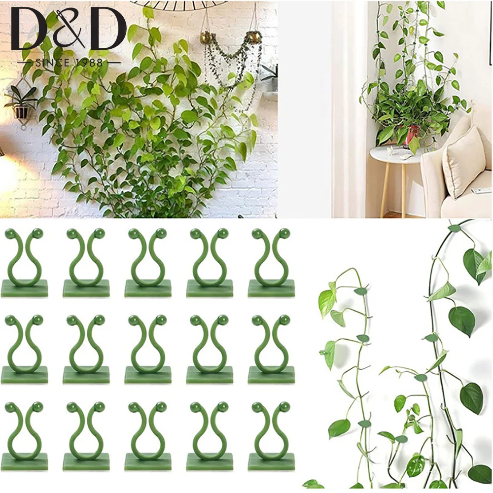 

3Sizes Green Plant Climbing Wall Fixture Clips Invisible Wall Vine Fixing Clip Self-Adhesive Clips For Plant Climbing Fixing