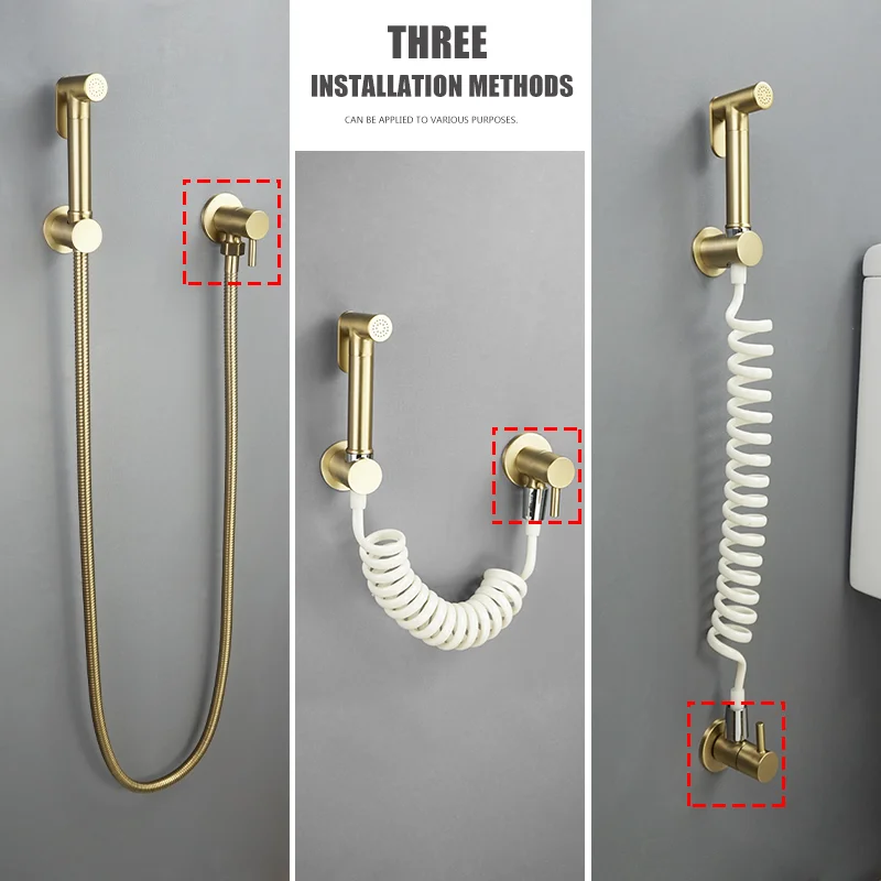 Bathroom Accessories Toilet Triangle Valve Black Hot or Cold Water Angle Valves Brass Filling Faucets for Heater