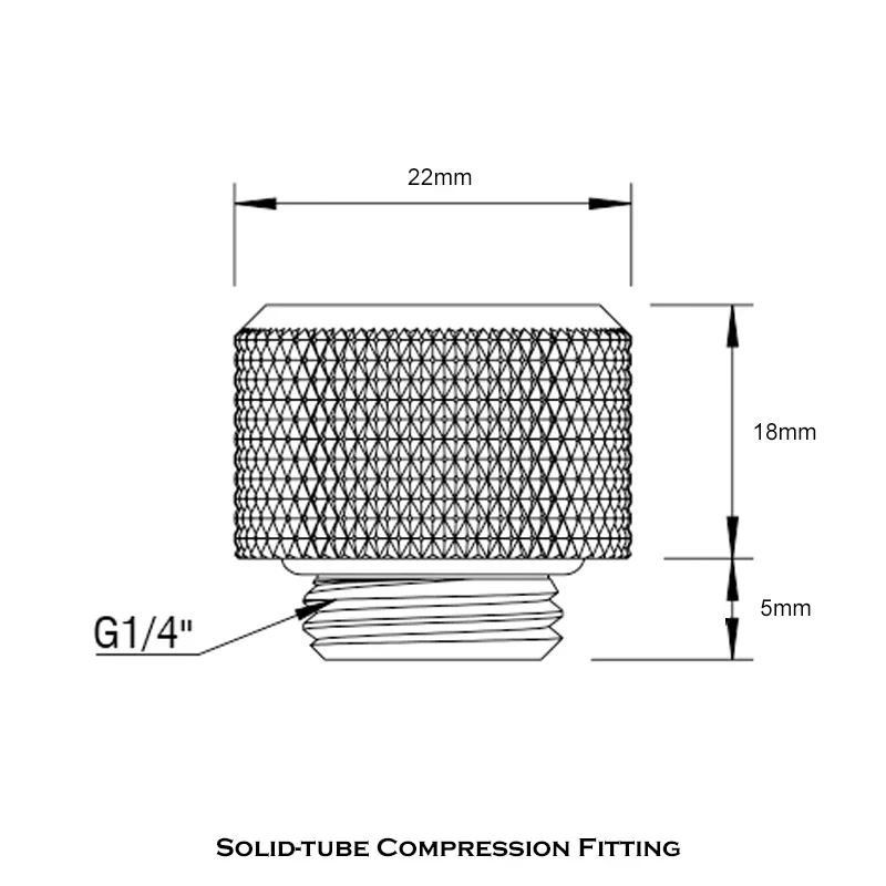 Anti-dropping G1/4'' Hard Tube Fittings Connectors For OD14mm Acrylic PETG Frosted Metal Pipe,PC Water Cooling Part Adapter