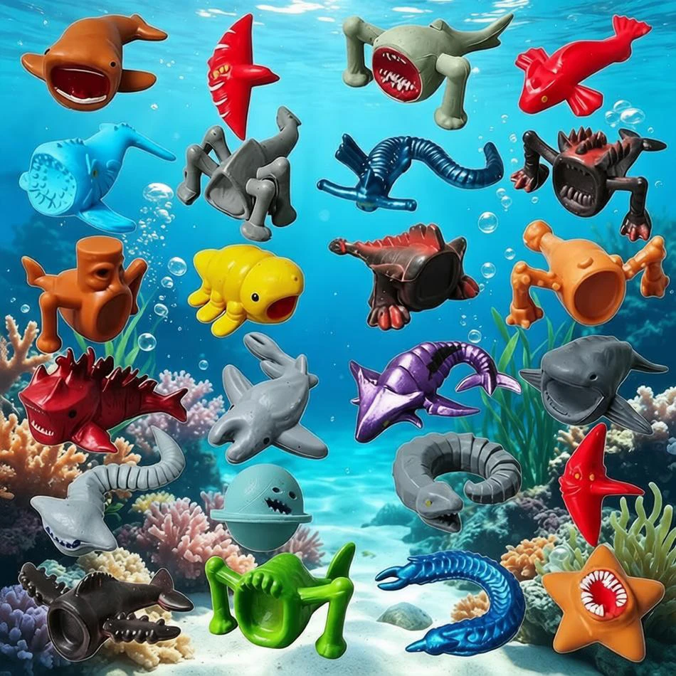 24pcs Subnautica Sea Eater Monster Figure Leviathan Figures Decoration Bloop Gran Maja Model Doll Ornament Toy Halloween Gifts view 2