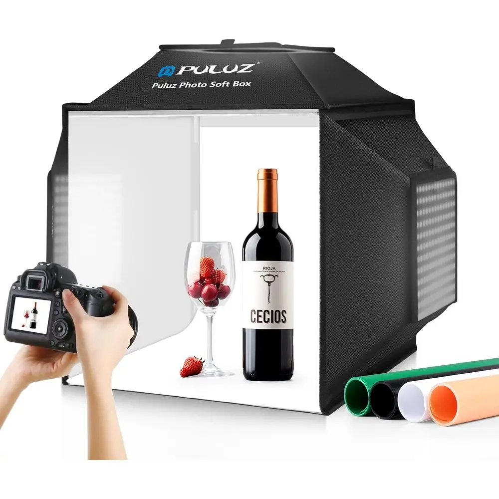 

Улучшенный фотобокс и софтбокс, профессиональная фотостудия 16x16 дюймов с 480 светодиодами и 4 цветами освещения