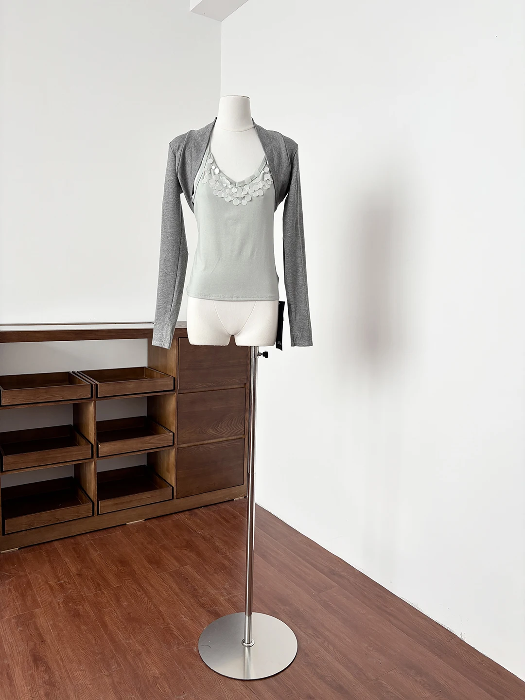 

Women's Long Sleeve Sun Protection Open Cardigan Slim Fit Spring 2026 Fashion Set Gentle Korean Style Sexy Inner Wear Two-Pie...