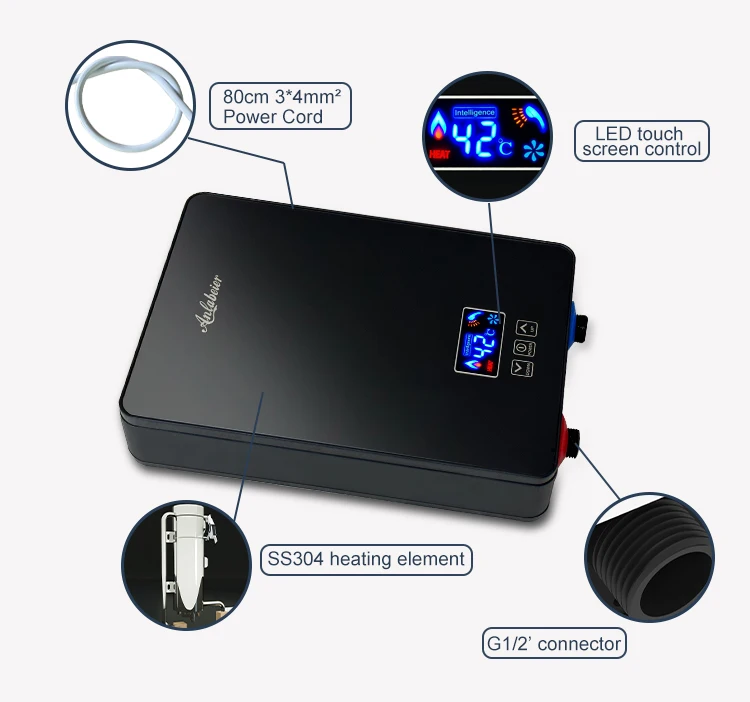 Toilets and Sinks Bathroom Elektrische Boiler Shower Tankless Electric Instant Water Heater for House