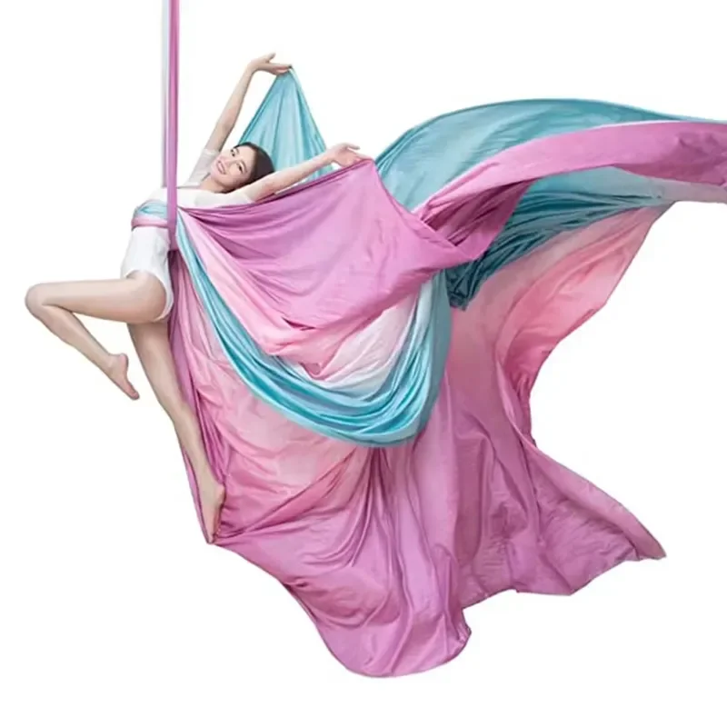 Ombre SGS Certified Aerial Silks 9Yards/8.2m Tie Dyed Aerial Fabrics for Aerial Yoga air Acrobatic Circus Arts