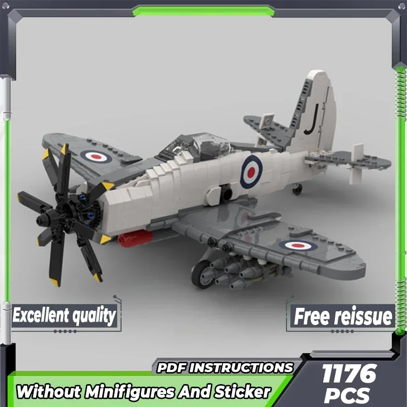 Military Aircraft Model Moc Building Bricks 1: 35 Scale Wyvern Fighter Technology Blocks Gifts Christmas Toys DIY Sets Assembly