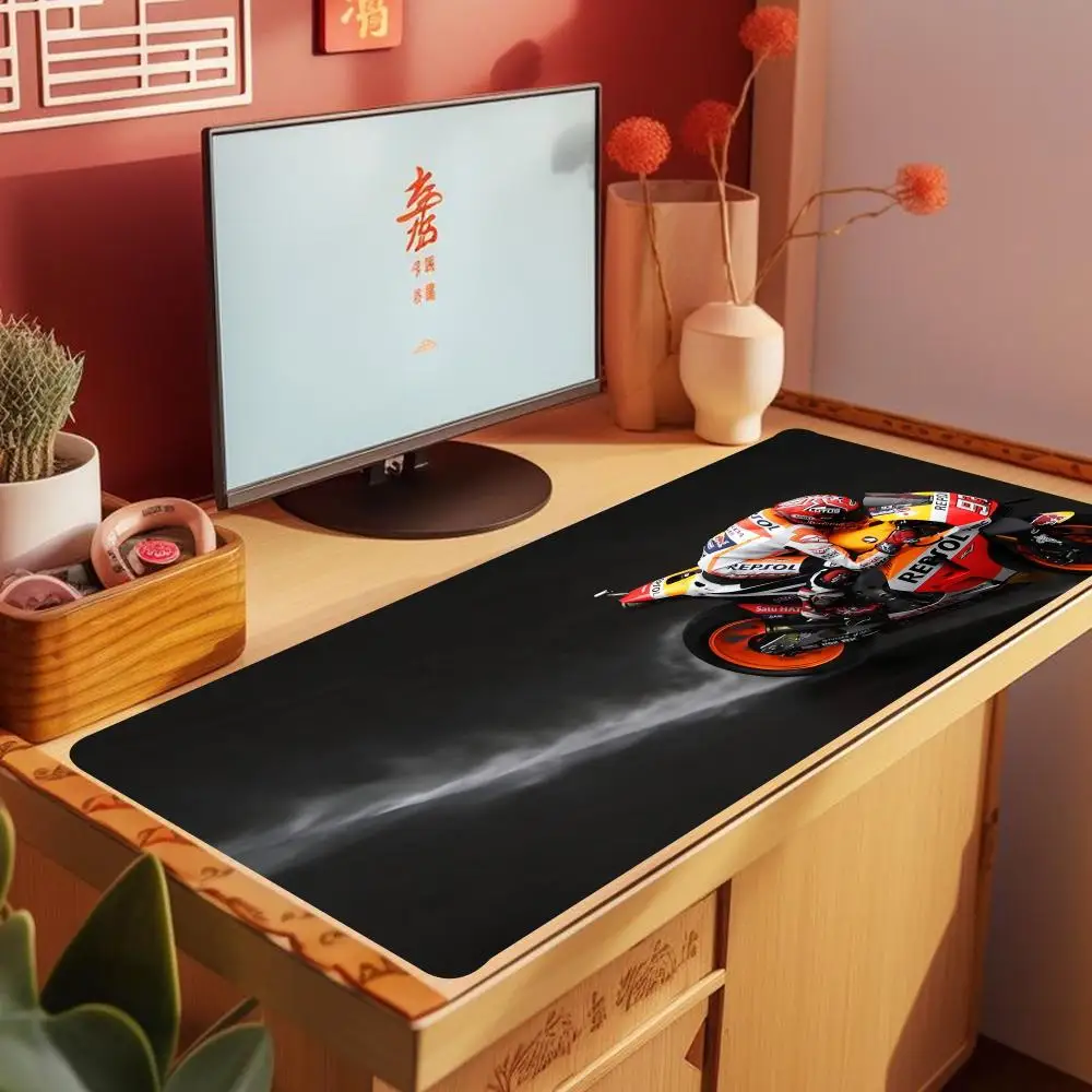 Mouse pad 900x400mm m-marc-marquez-racings teclado mesa de escritório tapete de borracha xxl laptop lock edge mouse pad