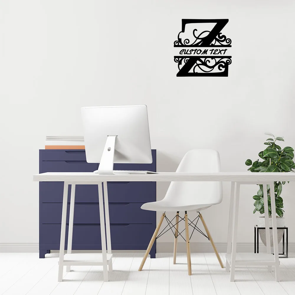 1PC Hot Sale Letter Z Customizable Text Name Wall Decal Art Vinyl Stickers For Study Room Background Wall Art Decal