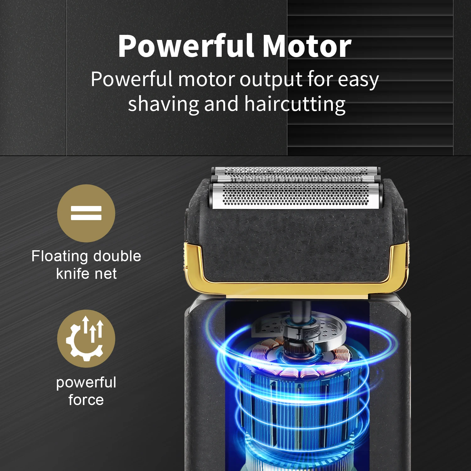 new electric shaver with LED display rechargeable beard shaver men's bald shaver original blade accessories