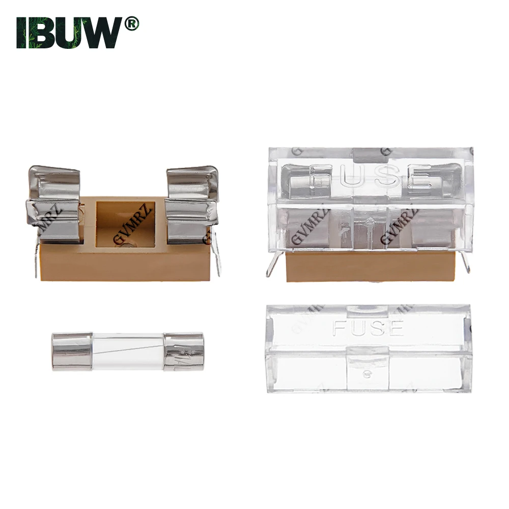 5PCS 6X30MM 5X20MM 250V Glass Fuse Holder Transparent Holder With Transparent Cover Fuse Blocks 5*20mm 6*30mm Insurance Header