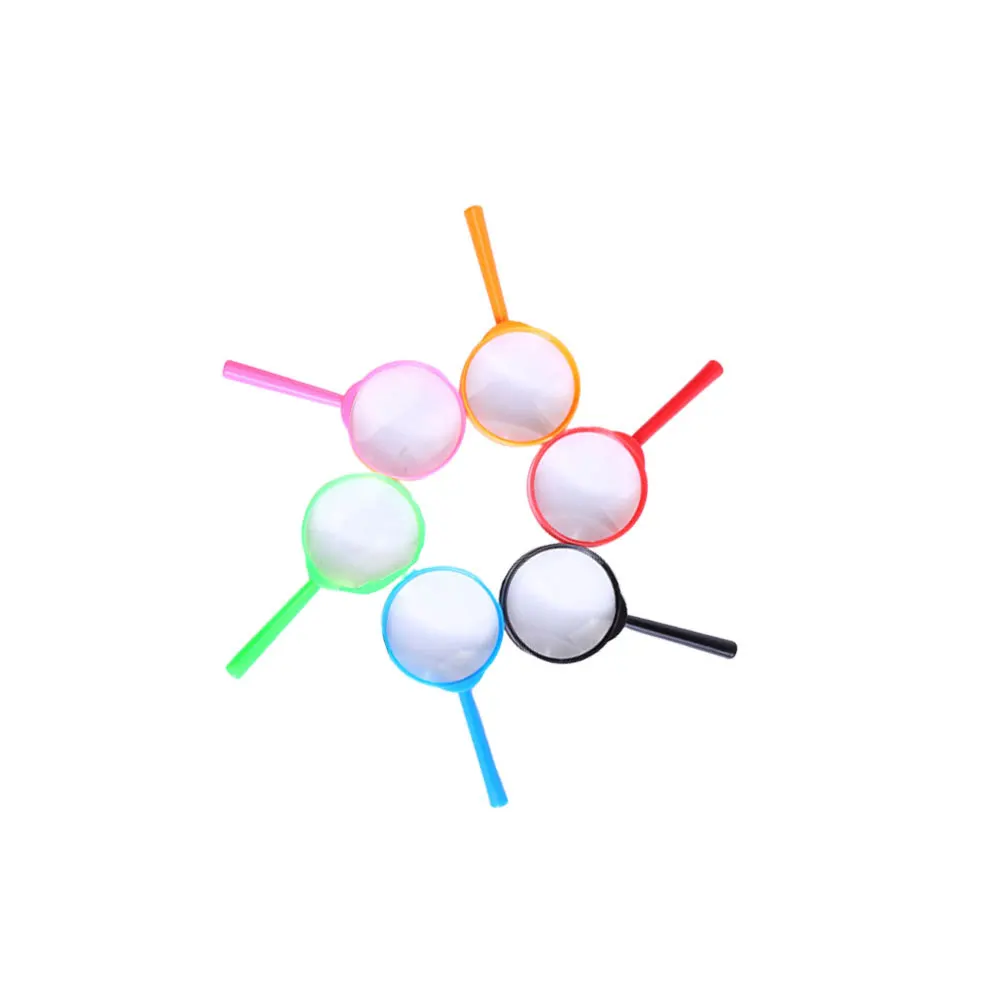 عدسة مكبرة بلاستيكية ملونة 6 قطع للأطفال، لعبة مكبرة للتعلم الممتع، زجاج تجريبي للأطفال، نمط عشوائي #1
