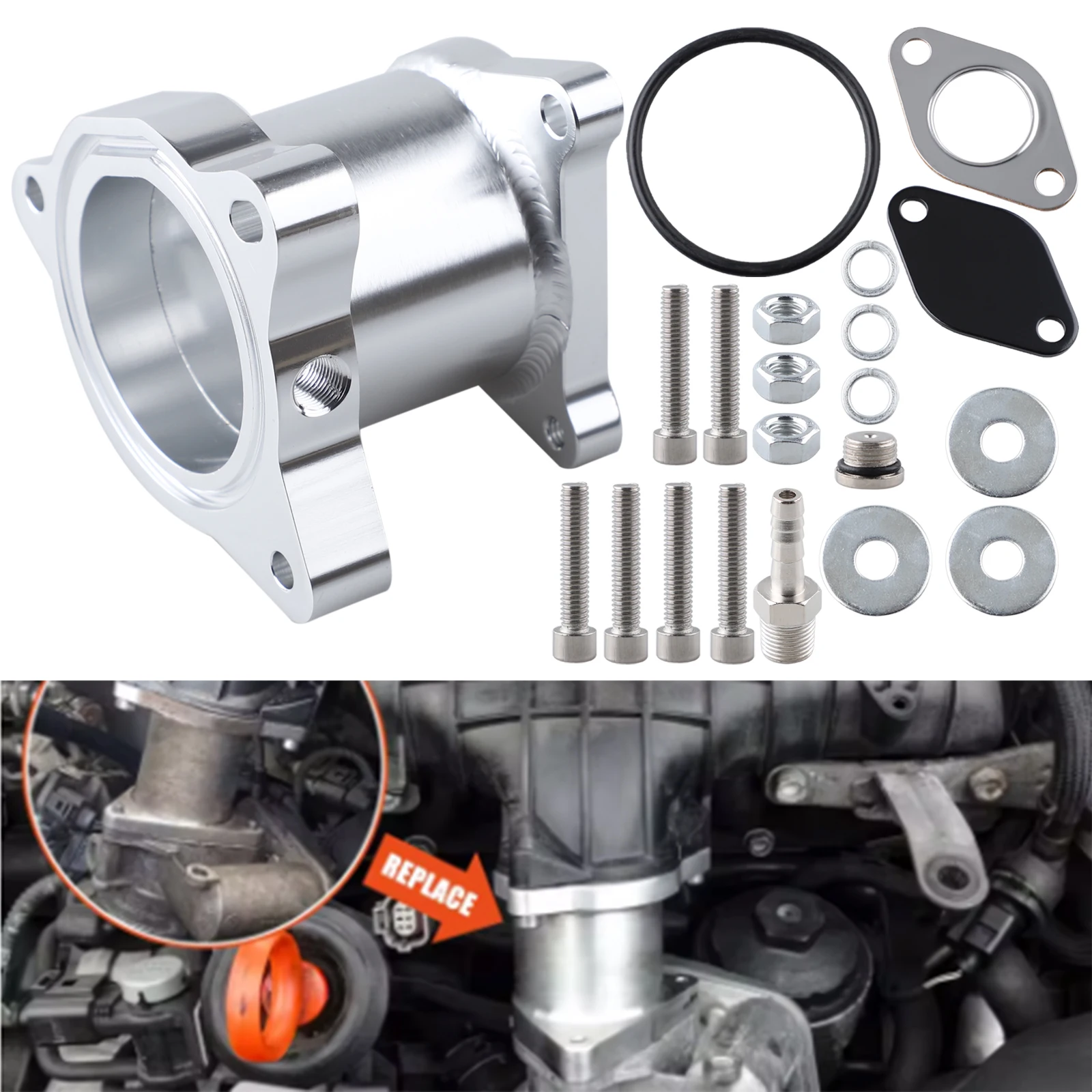 Kit de extracción de tapones de termostato y enfriador adaptador para VW Golf Mk5 2.0Tdi y Skoda 2.0Tdi Silver