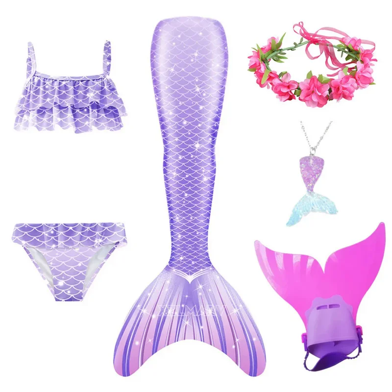 Traje de baño de cola de sirena para niñas, traje de baño de sirena, vestido de cosplay para niños, para playa bikini, Halloween, sim16ne, monoaleta