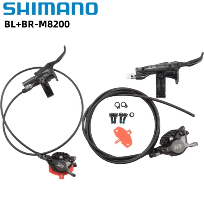 Shimano DEORE XT M8200 Brake Hydraulic Disc Brake 2-Piston M8220 4 Pistons MTB With J05A ICE-TECH Resin Pads Bike Bicycle Parts