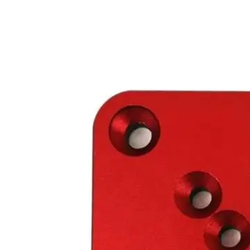 Red Aluminum Alloy Router Table Insert Plate Flip Board For RT0700C Trimming Machine With 120x120mm Center Hole Bushing Power To