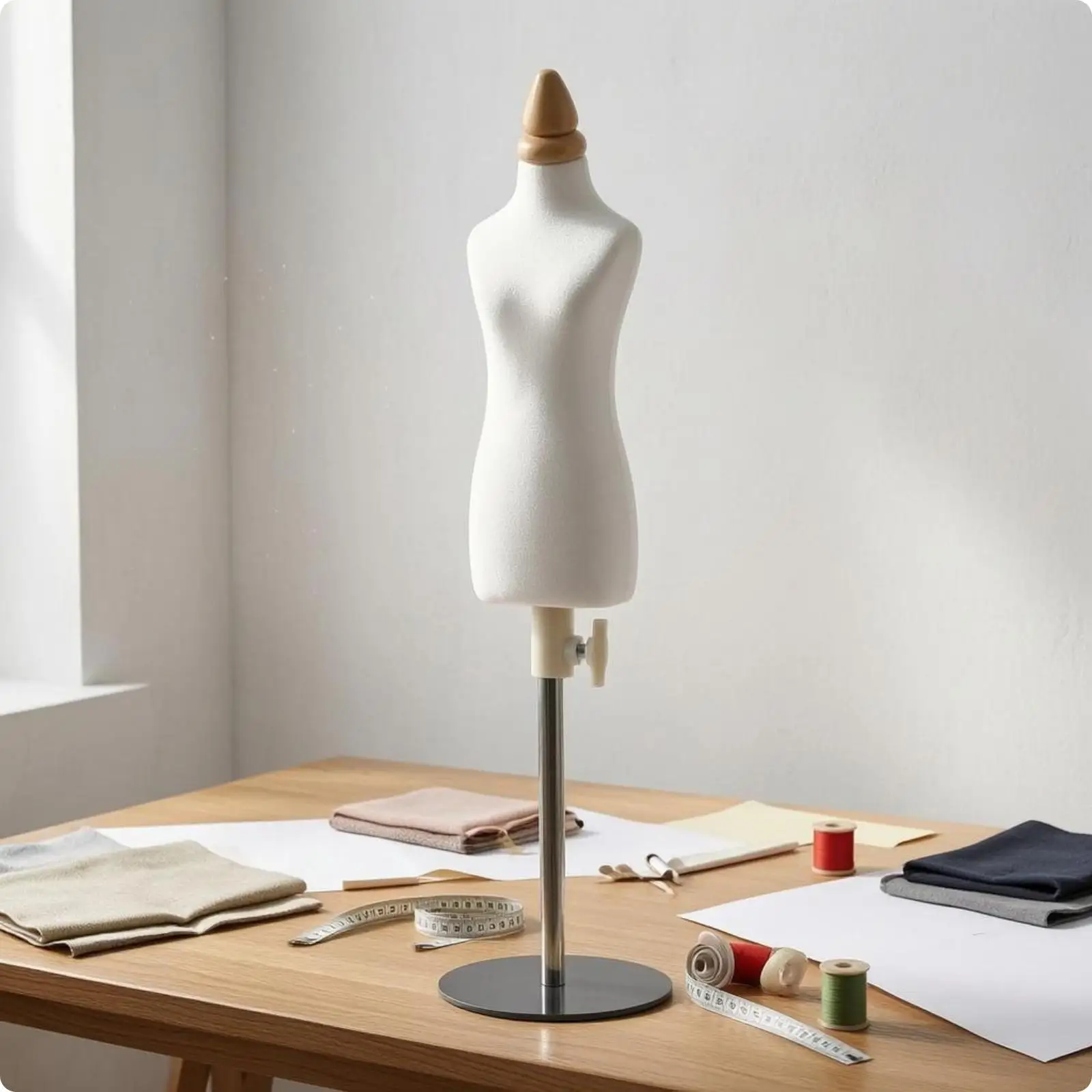 Teaching Mannequin Mini Adjustable Dress Form Sewing Mannequin for Fashion Designers and Garment Pattern Making