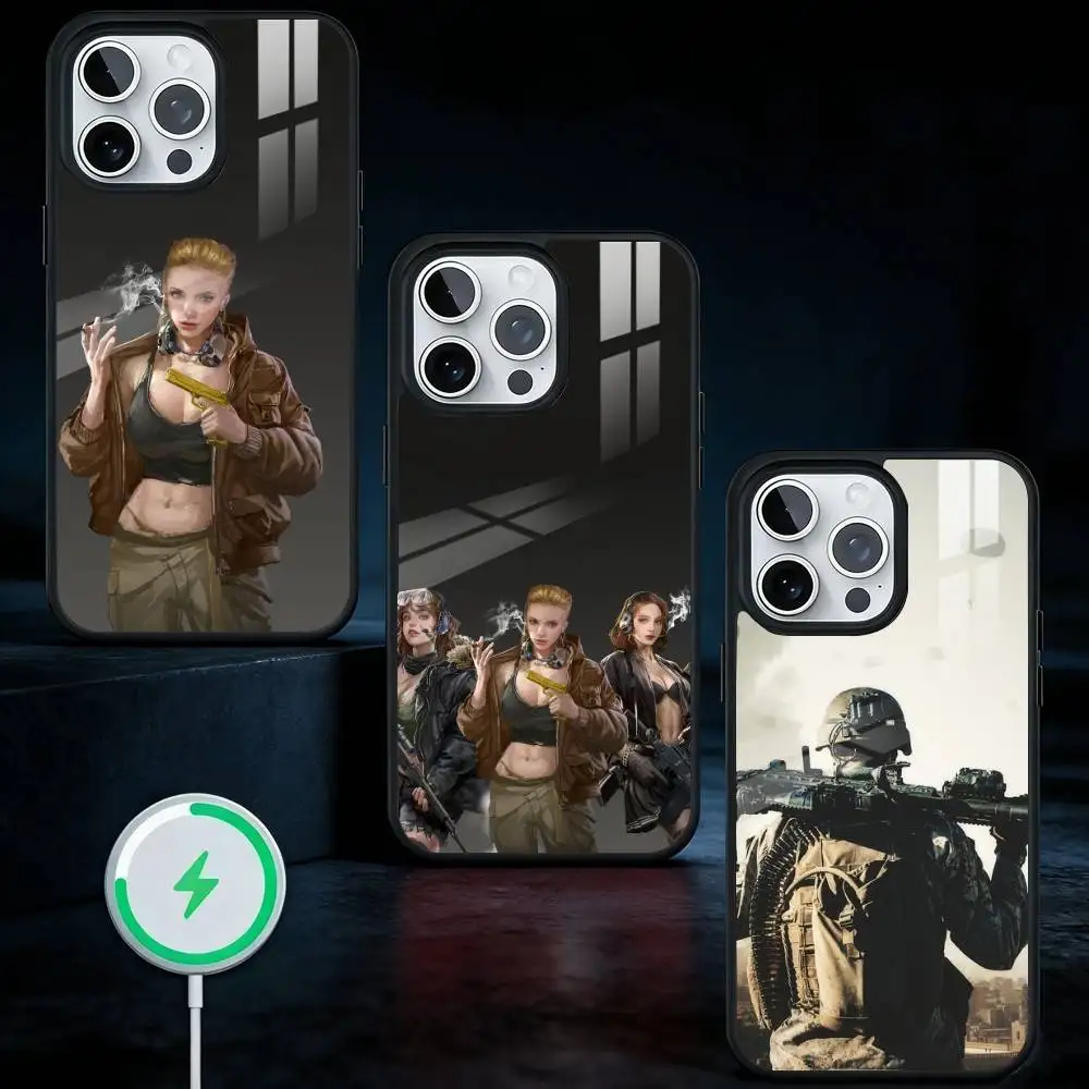 

Чехол для телефона Game E-Escape From T-Tarkov для iPhone 17, 16, 15, 14, 13 Plus, Pro Max, магнитный, для беспроводной зарядки Magsafe