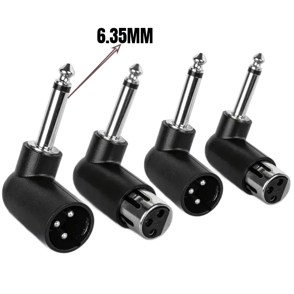 4PCS 6.35mm XLR Wireless Transmitter Receiver System Wired To Wireless Audio Adapter for Guitar Microphone Stage Performance