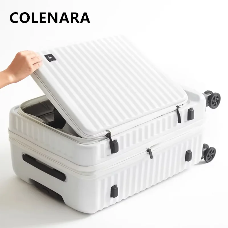 COLENARA متعددة الوظائف حقيبة كمبيوتر محمول حقيبة تروللي بعجلات الجبهة افتتاح الصعود صندوق 20 "24" 28 بوصة سعة كبيرة المقصورة الأمتعة