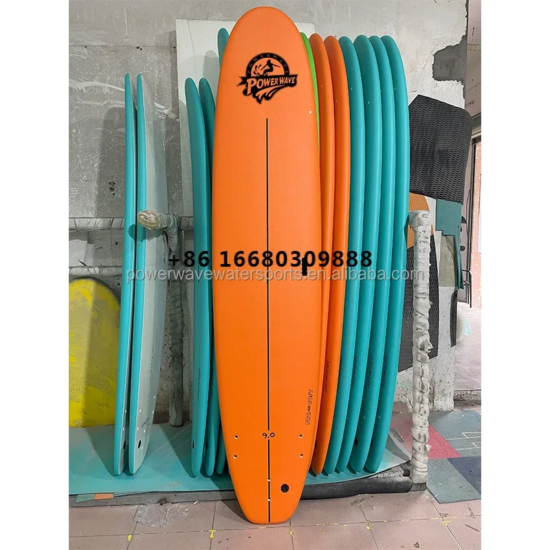 

Hot Sale 9'0 Beginner Softboard Surfboards IXPE Foam Soft Top Surfboards for Surf School