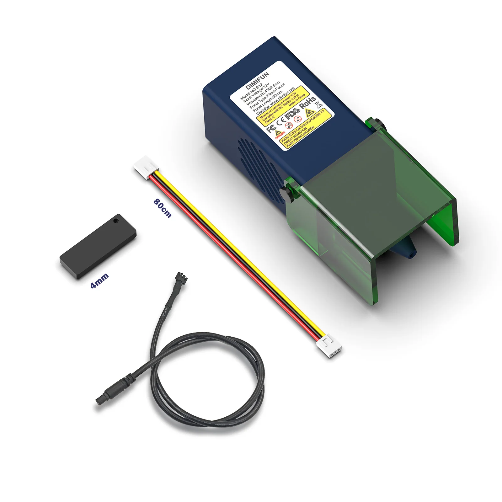 رأس نقش بالليزر عالي الطاقة 6 وات/12 وات - متوافق مع آلات CNC، والشحن السريع، وأداة القطع بالليزر DIY #1