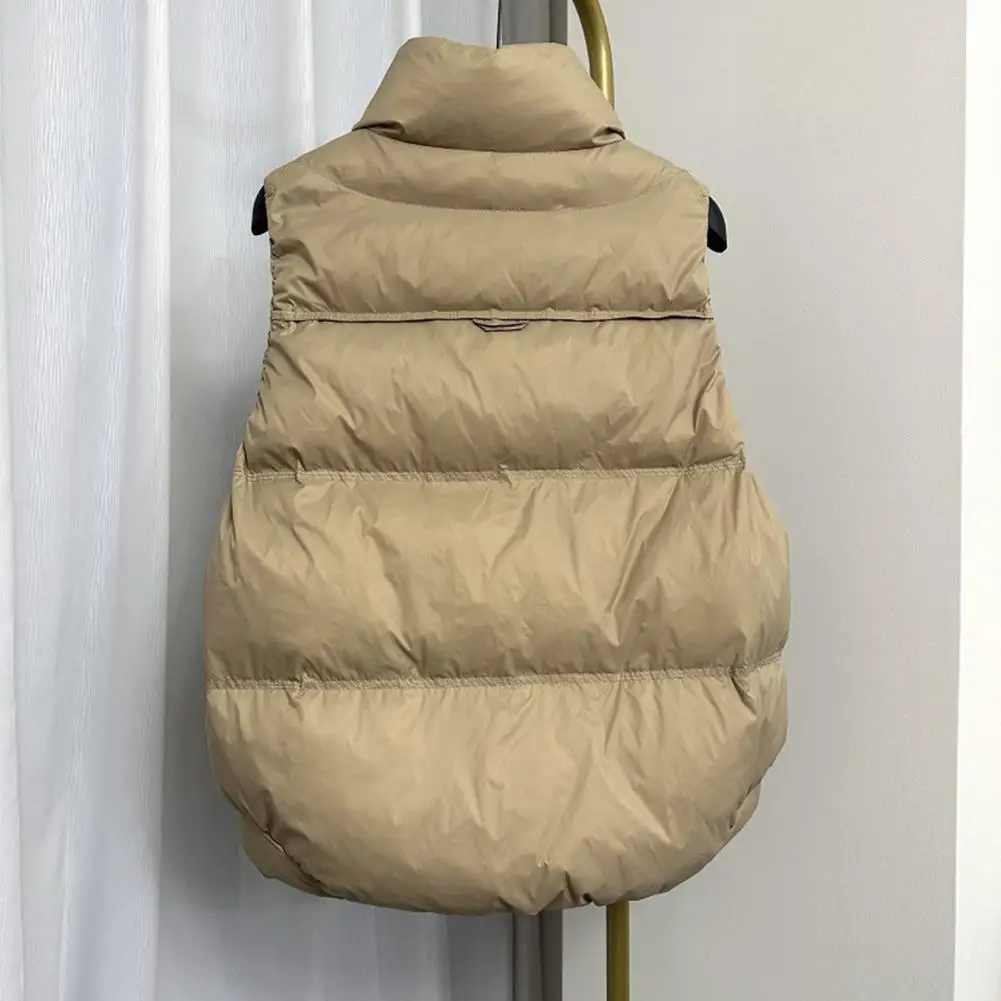 Kurtki zimowe Moda Kamizelki ocieplane Bez rękawów Nowe kamizelki damskie 2025 Ciepłe płaszcze Oversize Odzież wierzchnia Długa luźna kamizelka puchowa dla kobiet