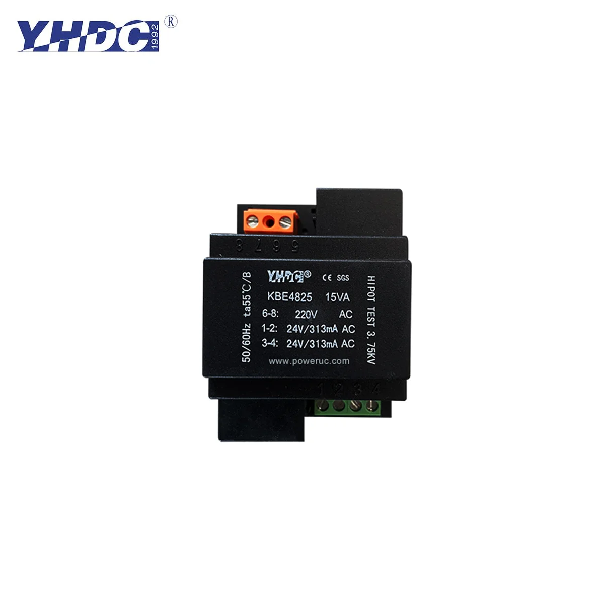 

YHDC KBE4825 15VA 110V-380V / 6V/7.5V/9V/12V/15V/18V/24V Vacuum Epoxy Encapsulated Safety Isolation Transformer PCB Welding