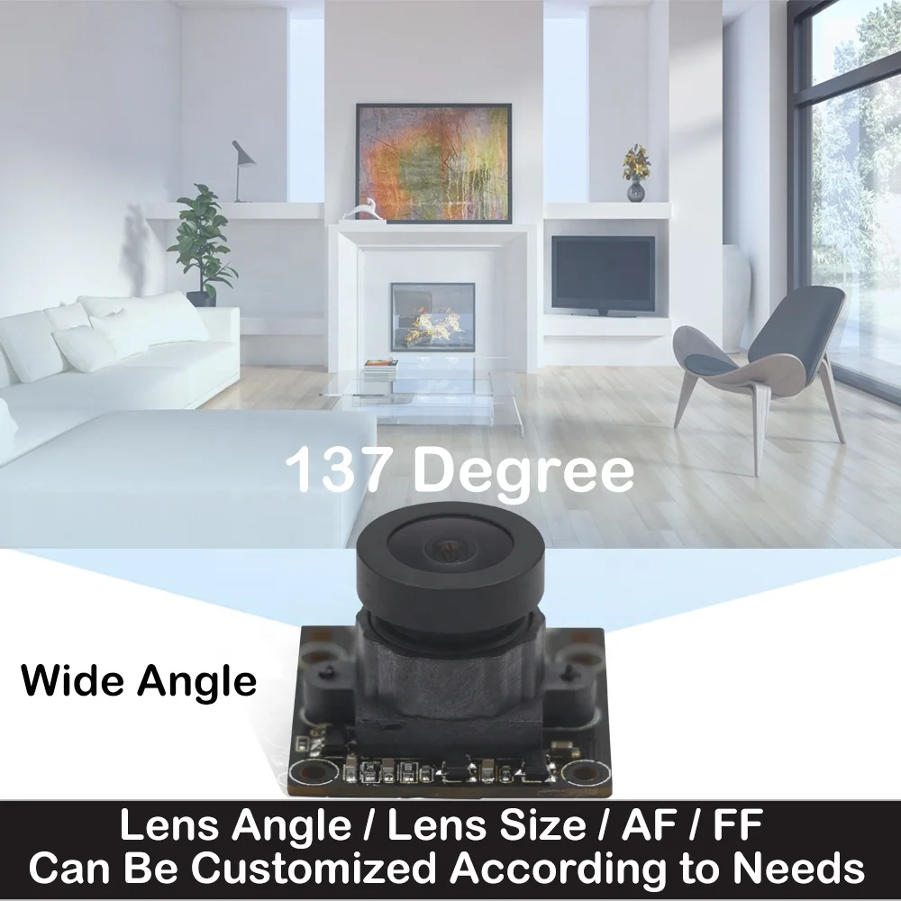 공장 맞춤형 4mp GC4653 2K HD 어안 와이드 앵글 WDR 수동 초점 MIPI 미니 카메라 모듈 1080P 보안 카메라용