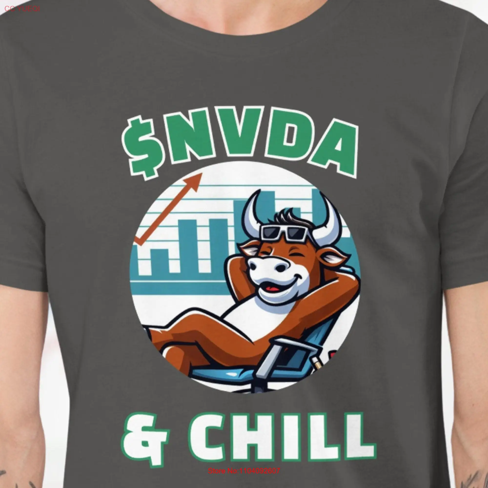 Stock MarkeT T Shirt NVDA NVIDIA Trader Finance Wall Street Bets Investor For Him Day Trading Forex long or short sleeves