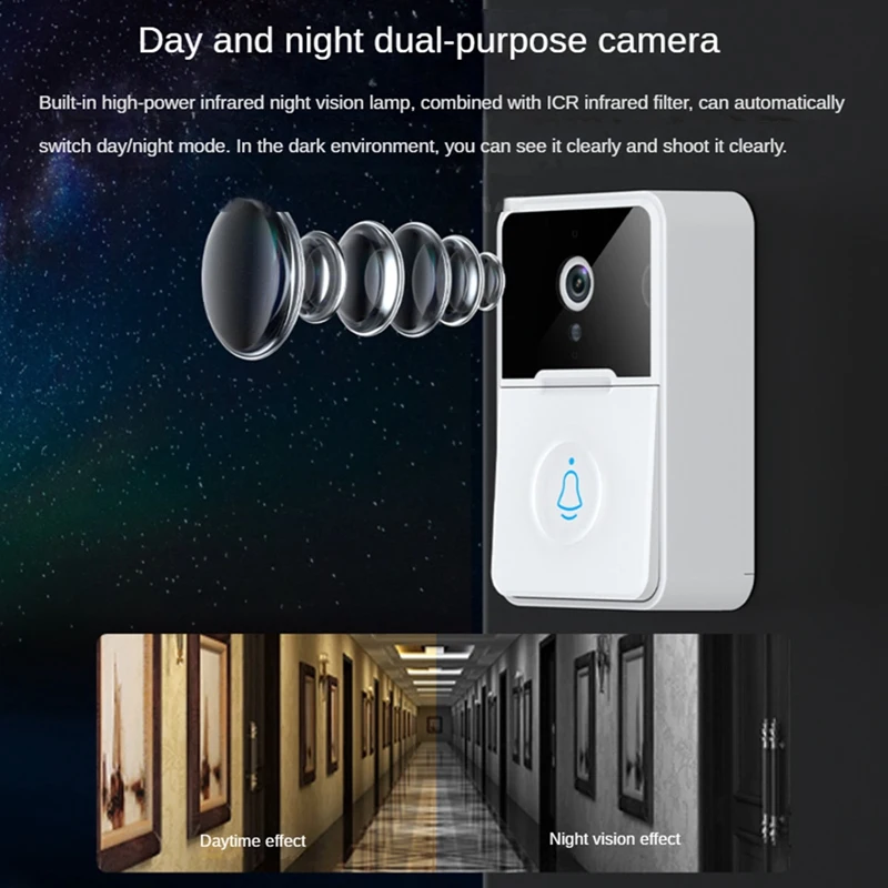 Doorbell With Camera Wireless Bundle Video Doorbell WIFI 1080P HD Outdoor Phone Door Bell Camera IR Night Vision