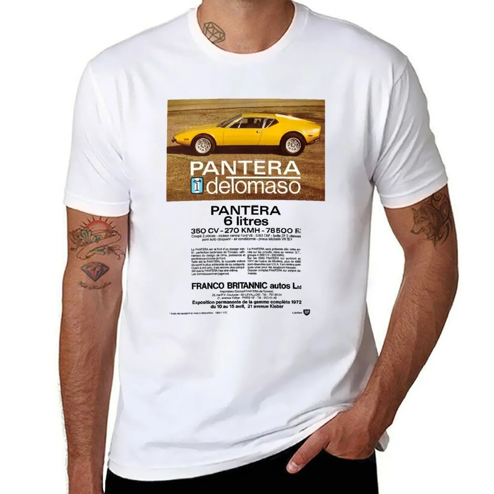 

shirt shirt t DETOMASO graphic plain man for man t-shirt black cotton t cotton T-Shirt PANTERA package man