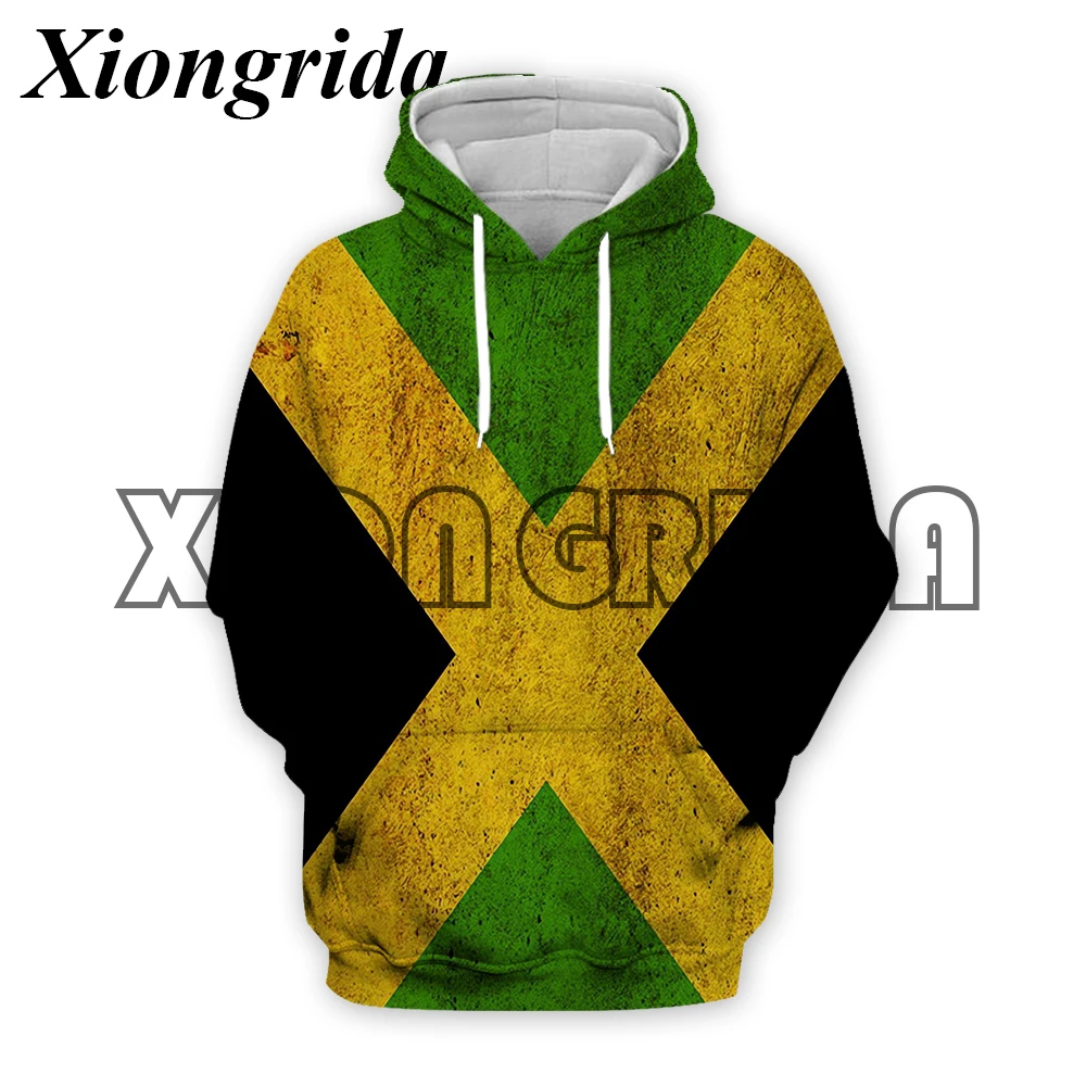 

Jamaica Flag Print Hooded Mens 3D Print Casual Hoodies Long Sleeve Flag Print Unisex Sweatshirts Outwear Clothes