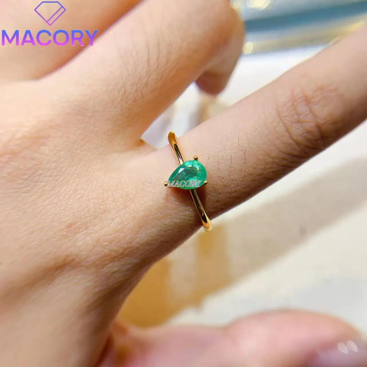 خاتم زمرد فاخر للنساء، مجوهرات عصرية ورائعة من الفضة الإسترليني عيار 925، مناسبة لعيد الحب وعيد الميلاد #2