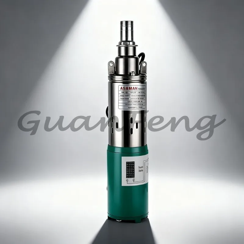 Solar Deep Well Submersible Water Pump 250W/300W, Max 80M Head 2T/H Flow, Equipped with 10M Cable for Agricultural Irrigation