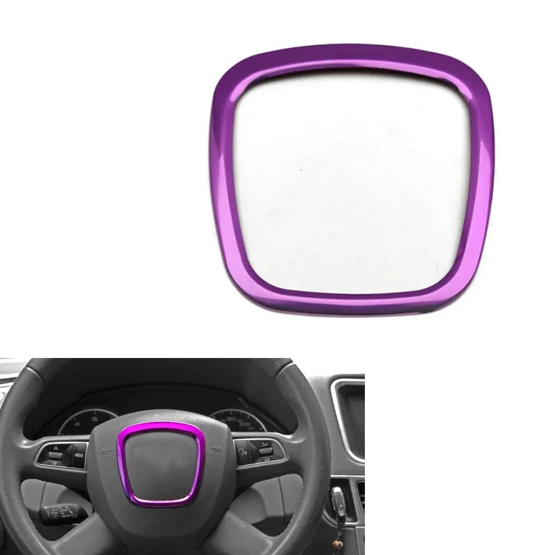 

6-Color Car Steering Wheel Center Decoration Frame Cover for Audi A4 B6 B7 B8 A6 C6 A5 Q7 Q5 A3 A4L A8L A6L Car Interior Trims