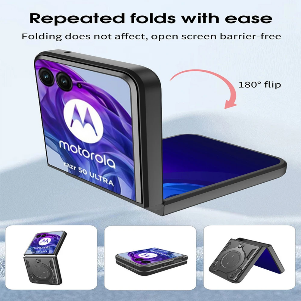 For Motorola Razr 50 Ultra 5G Shockproof Case Armor Bumper Ring Back Panel Cover Moto Razr 40 Ultra Case Razr 40 50Ultra Funda