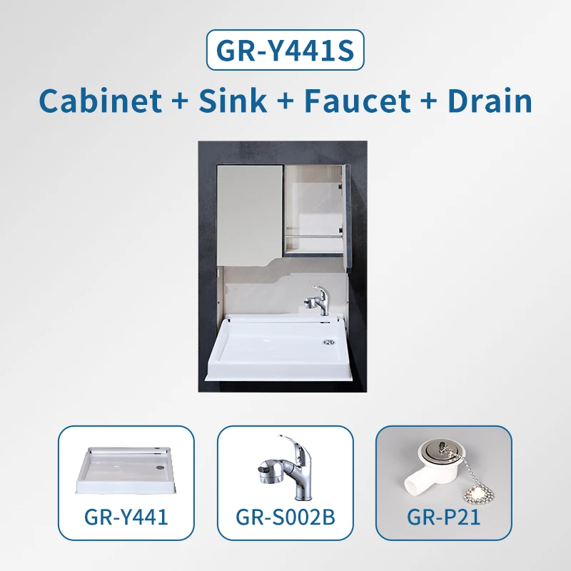 GuangRun Factory Price Easy to Install Lightweight Modern Flexible Acrylic Folding Sink for RV Interior Accessories view 4